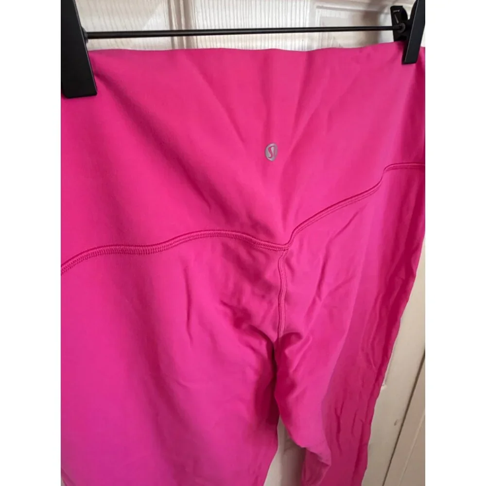 Lululemon Sonic Pink Align High-Rise Leggings 25” Crop Size 14 - Picture 4 of 6